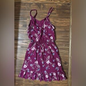 Abercrombie Kids Floral Purple Sleeveless Dress